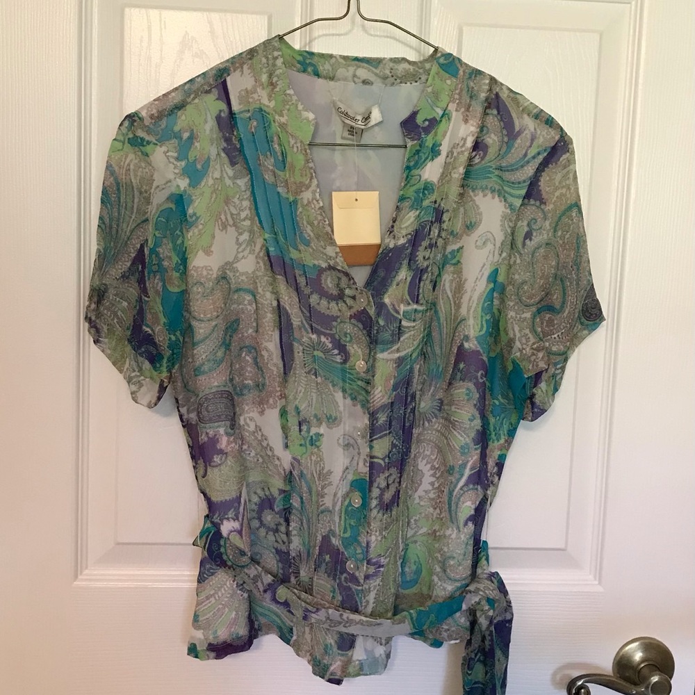Coldwater Creek Paisley Blouse NWT